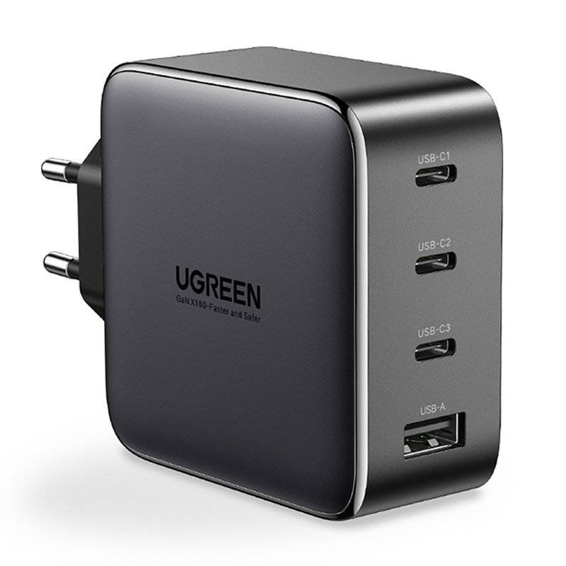 Ugreen Ładowarka  Ładowarka sieciowa UGREEN CD226 USB QC3.0 3x USB-C 100W PD czarna 40747