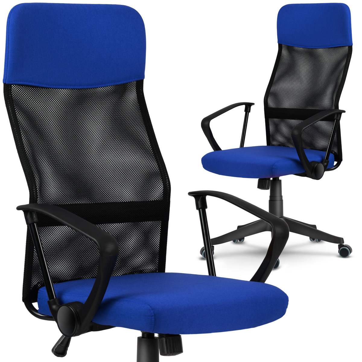 Sofotel Fotel biurowy z mikrosiatki Sofotel Sydney niebiesko-czarny 2454