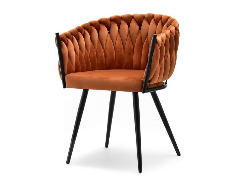 Designerskie Krzesło Poł-Fotel Rosa Miedź - Czarny Do Restauracji