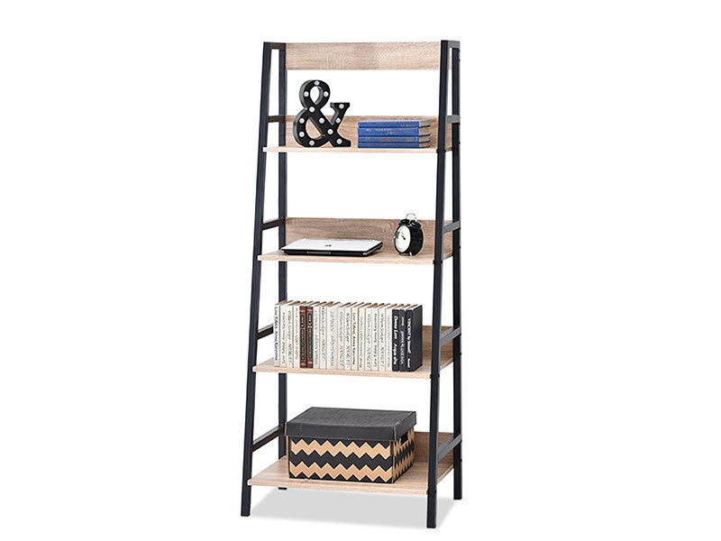 Praktyczny Regał Stojący Do Pokoju Berg Czarny Sonoma