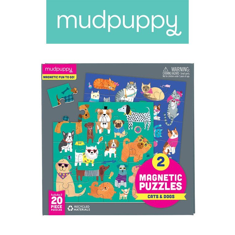 Mudpuppy Puzzle magnetyczne Koty i Psy 2x20 el. 4+ 8518862076