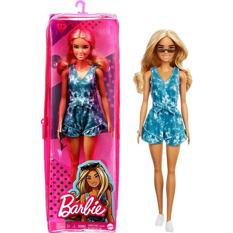 Barbie Fashionistas Lalka - Niebieski kombinezon tie-dye
