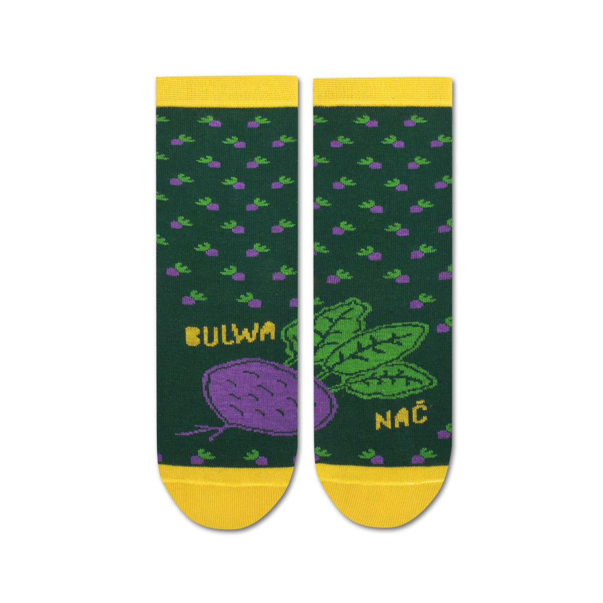 Kolorowe skarpetki dziecięce r.30-35 z zabawnym napisem 