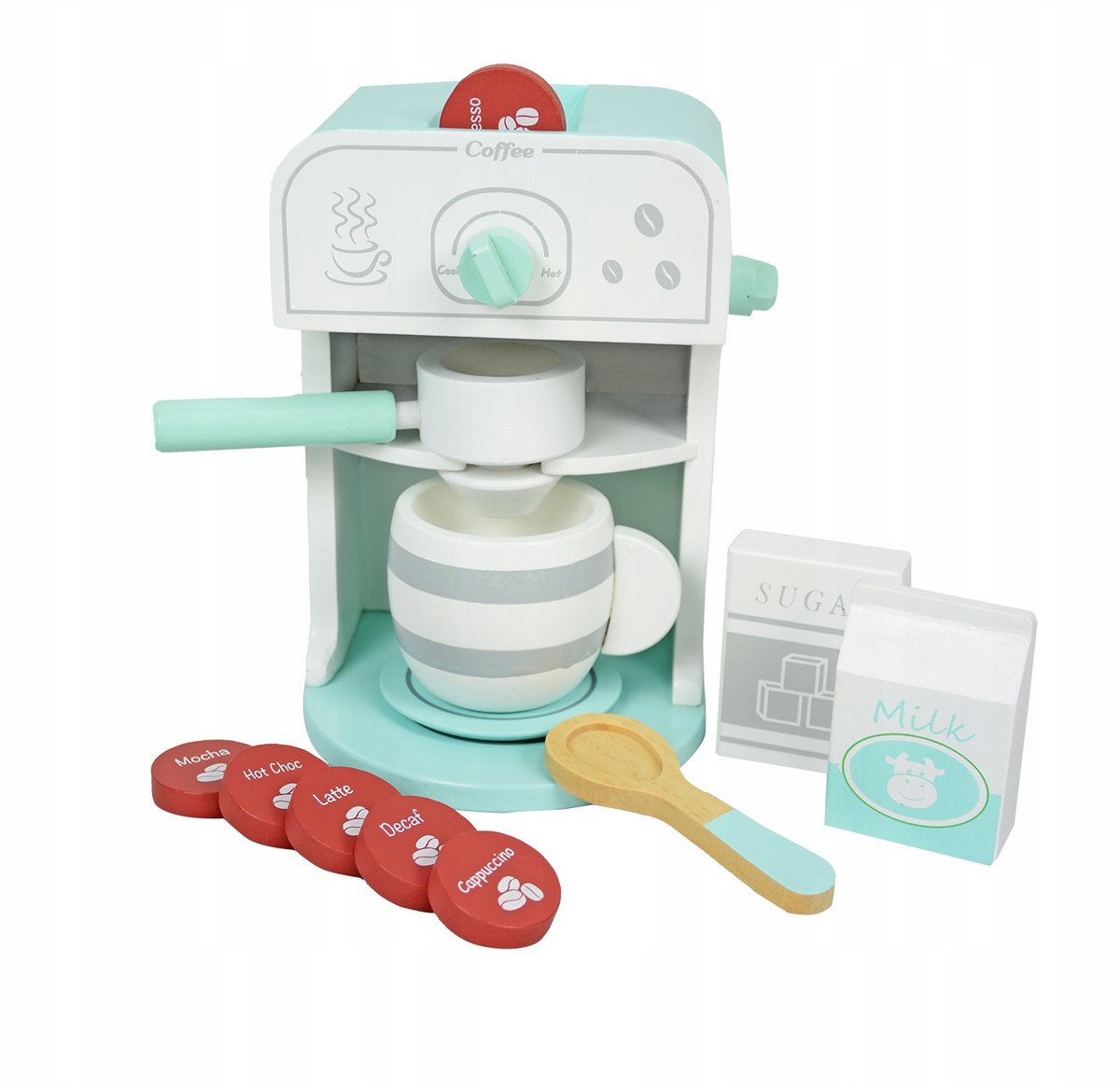 Drewniany Serwis Kawowy Dla Dzieci Ekspres Do Kawy