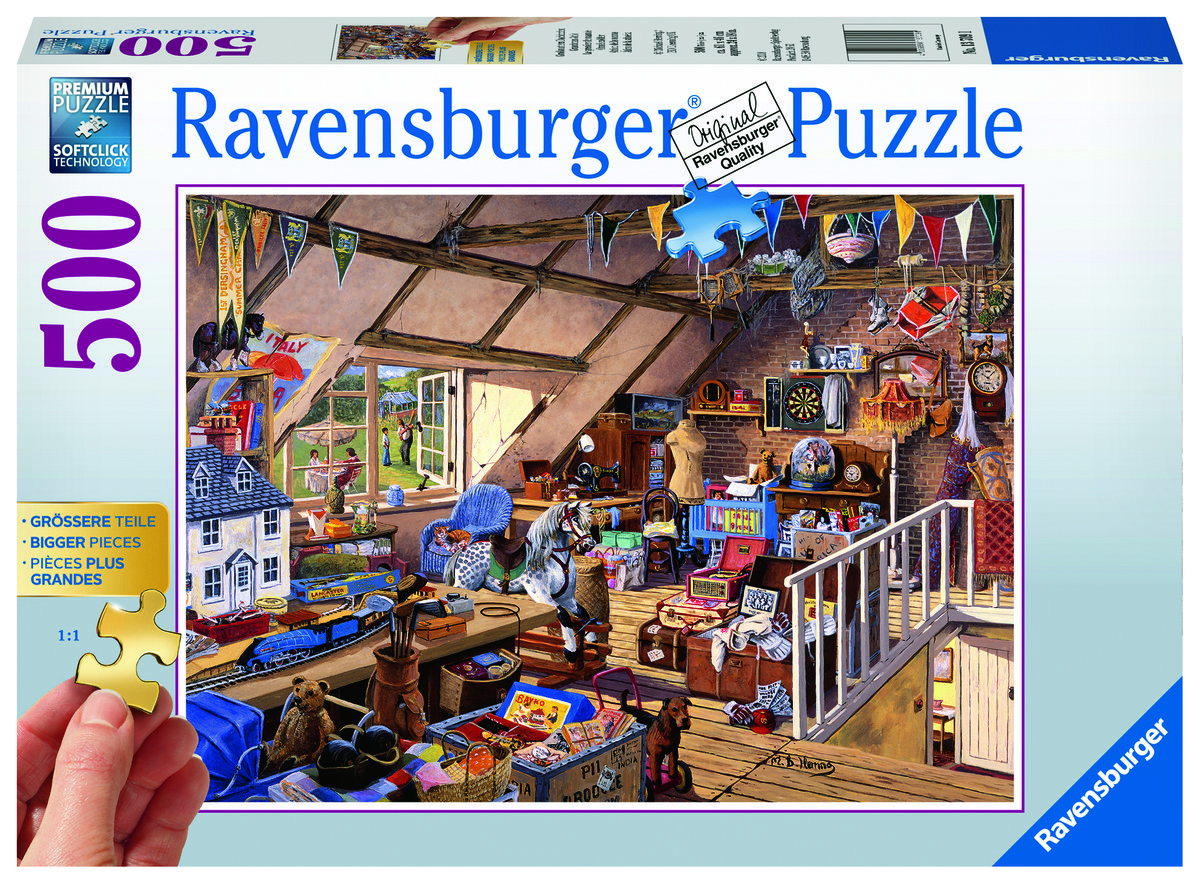 Ravensburger Puzzle 2D dla seniorów Strych u babci 500 elementów GXP-811807