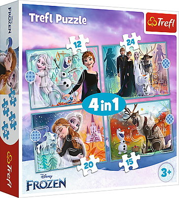 Trefl Puzzle 4w1 Niezwykły świat Frozen