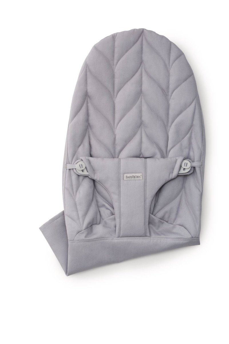 BABYBJORN, Poszycie do leżaczka, Bliss Cotton, Jasny Szary (Petal Quilt)