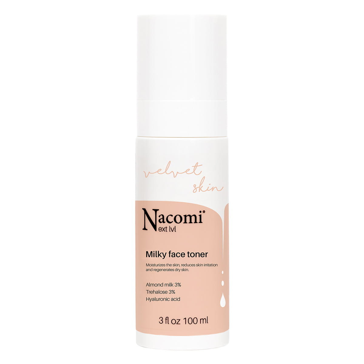 Nacomi Nacomi Next Level - Velvet Skin - Milky Face Toner - Nawilżający, mleczny tonik do twarzy - 100 ml