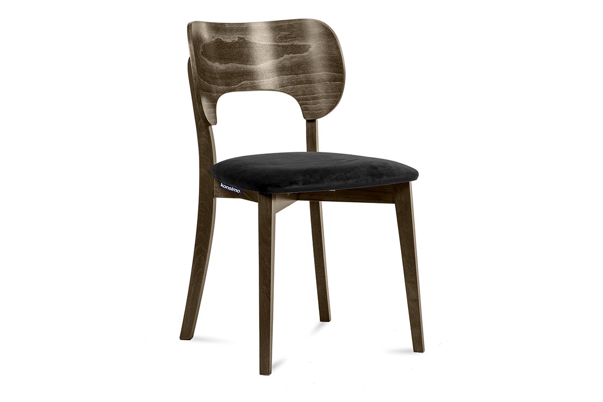 Krzesło loft orzech czarne LYCO