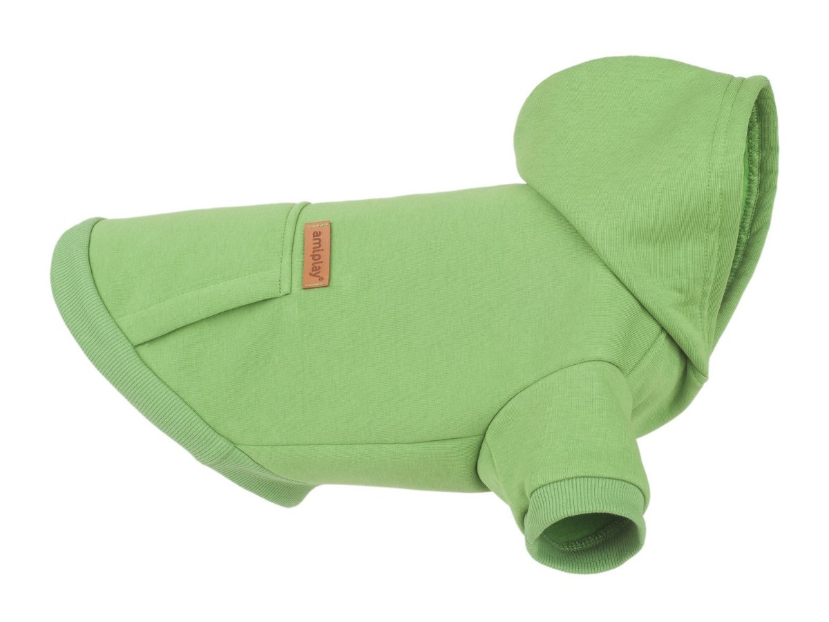 Zdjęcia - Ubrania dla psów AMI AMIPLAY- Bluza z kapturem Texas 35 cm Maltese-zielona 