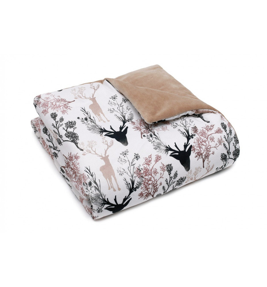 Kocyk Dwustronny Bambus/Velvet - Jelonki Jasne