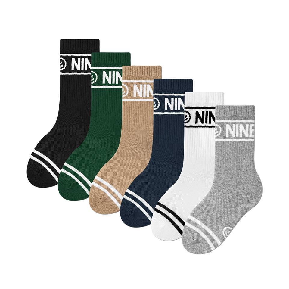 Zooksy, 6-pak długich skarpetek sportowych dla dzieci, różnokolorowe, 24/29