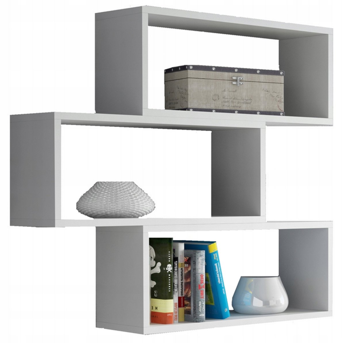 Półka Ścienna Adam Biała Regał Na Zdjęcia Książki