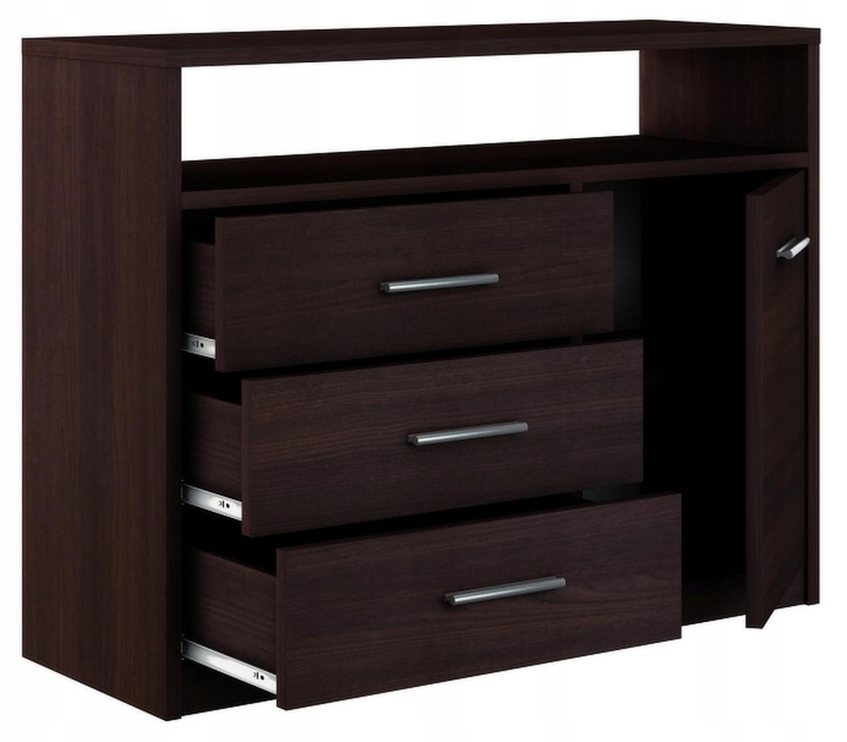 Komoda Szafka Bodo 1D3So 100 Wenge Szuflady Regał