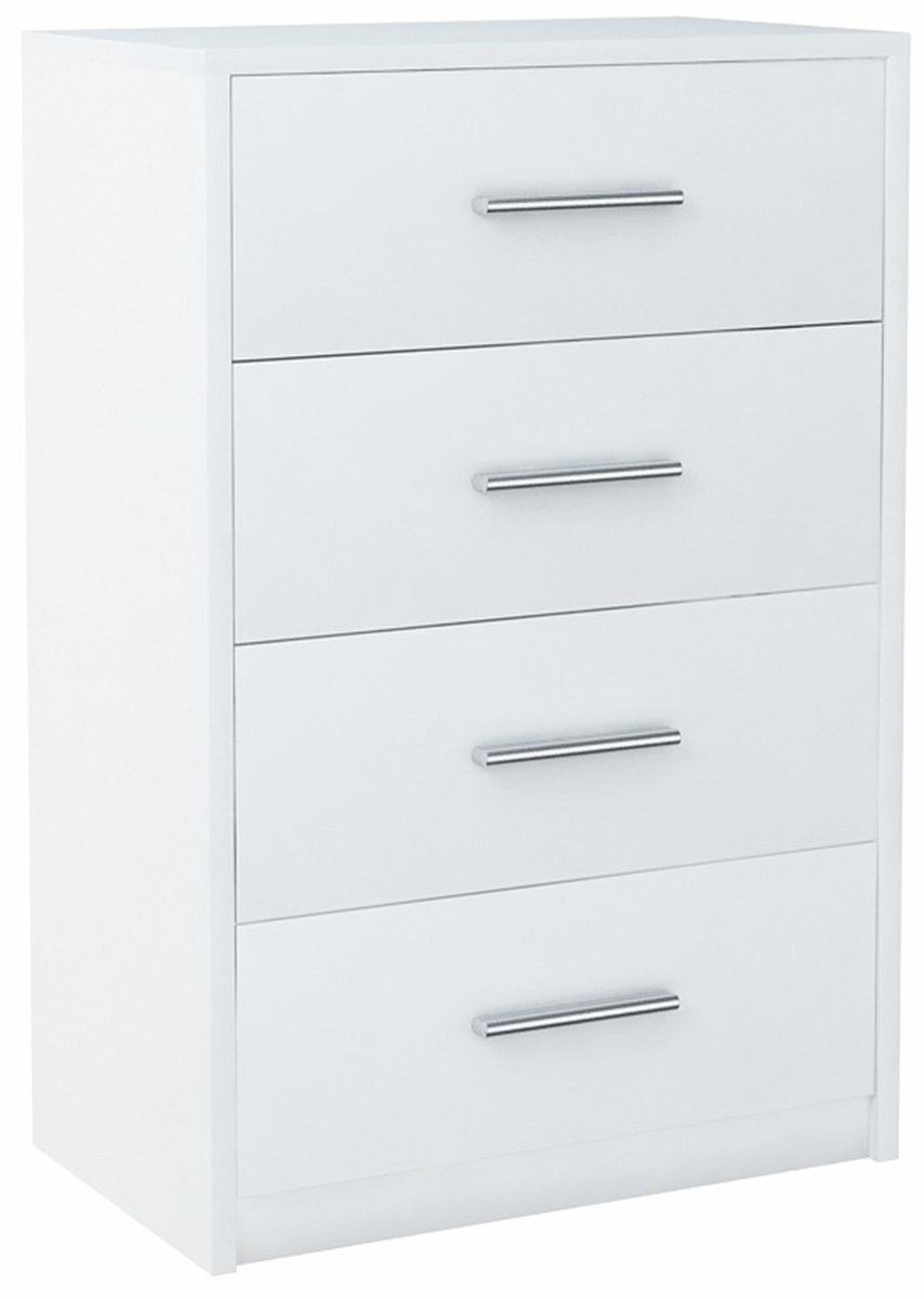 Komoda Szafka Bodo 60Cm 4S Biała 4 Szuflady Regał