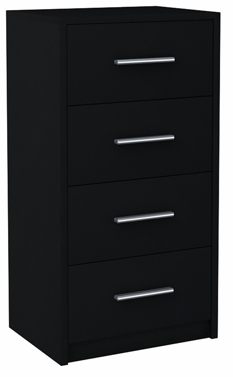Komoda Szafka Bodo 4S Czarna 40Cm Regał Szuflady