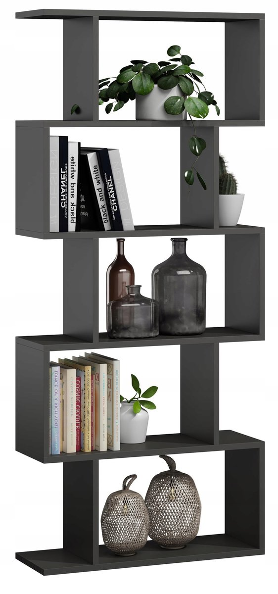 Regał Bask Antracyt Otwarty Półka Loft Szafka