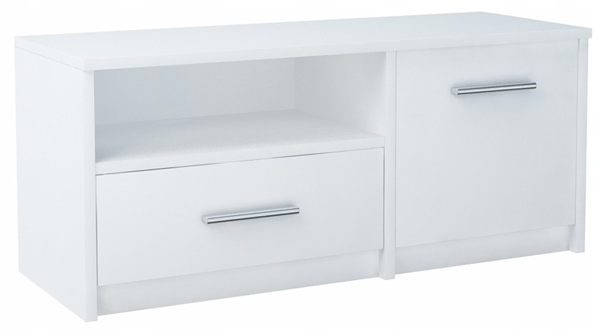 Szafka Stolik Rtv Bodo 1D1S Biała Regał Komoda