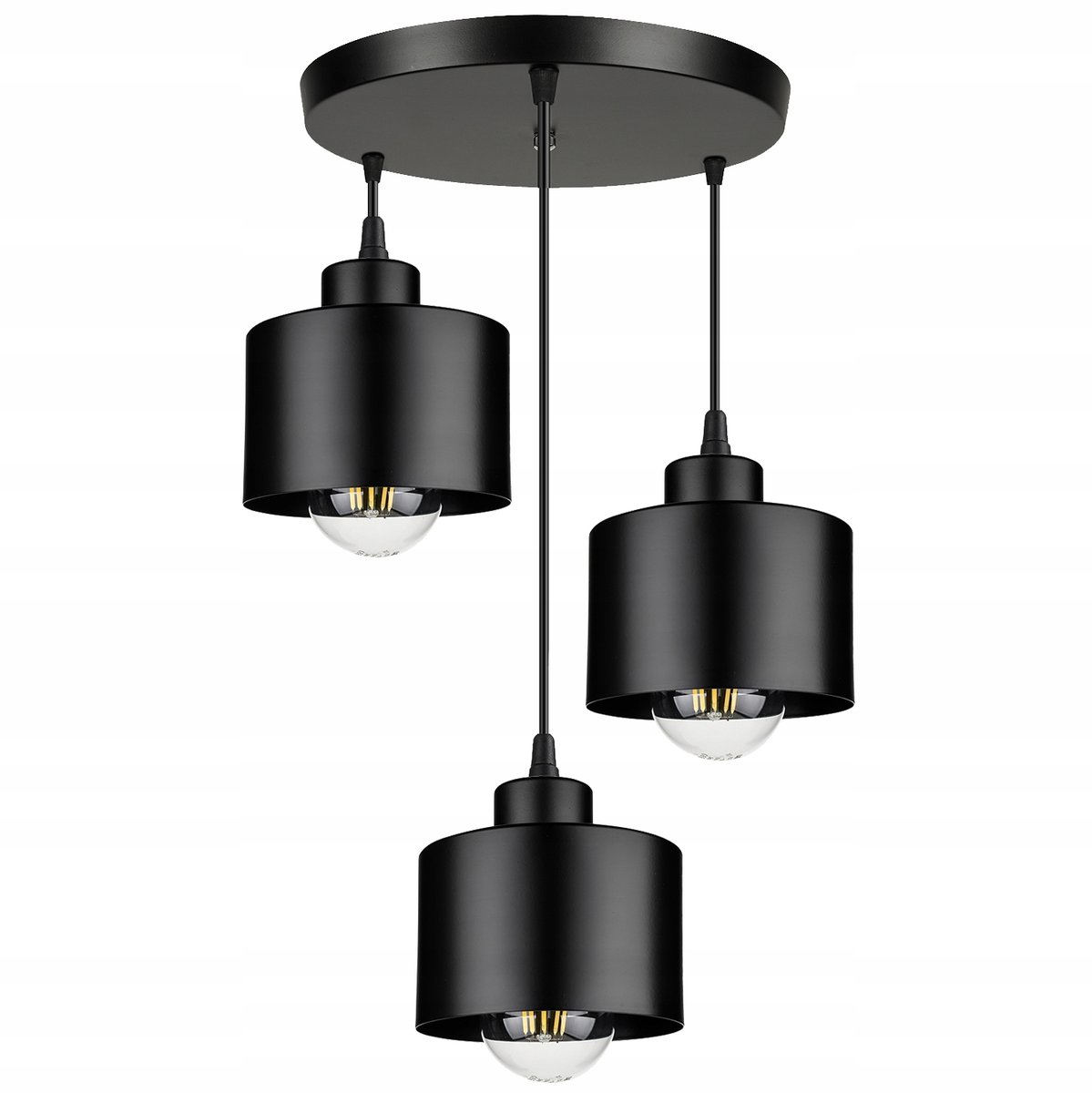 Lampa wisząca 3xE27 BLACK KATE