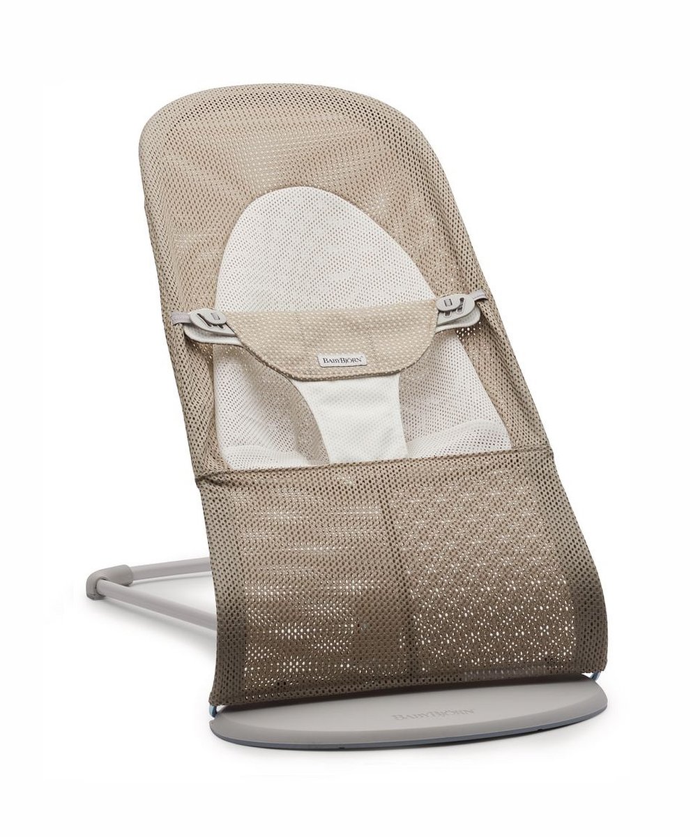 BabyBjorn, Leżaczek Balance Soft Mesh, Szary/Beż/Biały