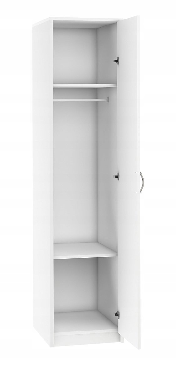 Szafa jednodrzwiowa szafka słupek regał 1d2p biała