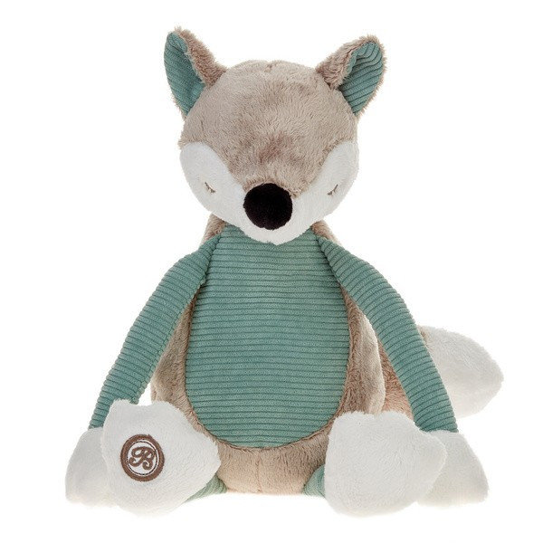 Beppe, Maskotka Lis, beżowo-miętowy, 27 cm