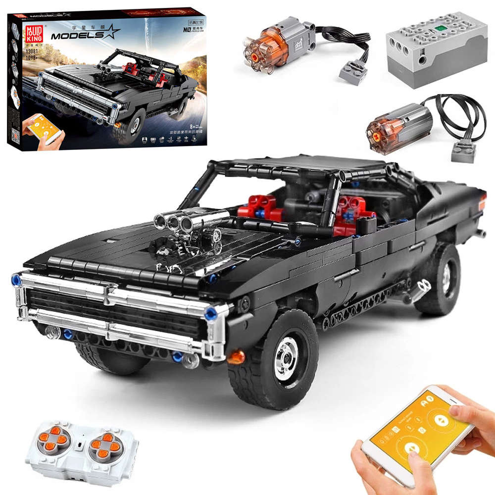 Klocki Technic Sterowane Auto Na Pilota Dodge Rc, 1098 Elementów - Mould King 13081