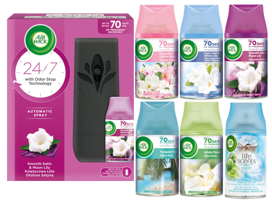 Air Wick Freshmatic Księżycowa Lilia + 7 wkładów