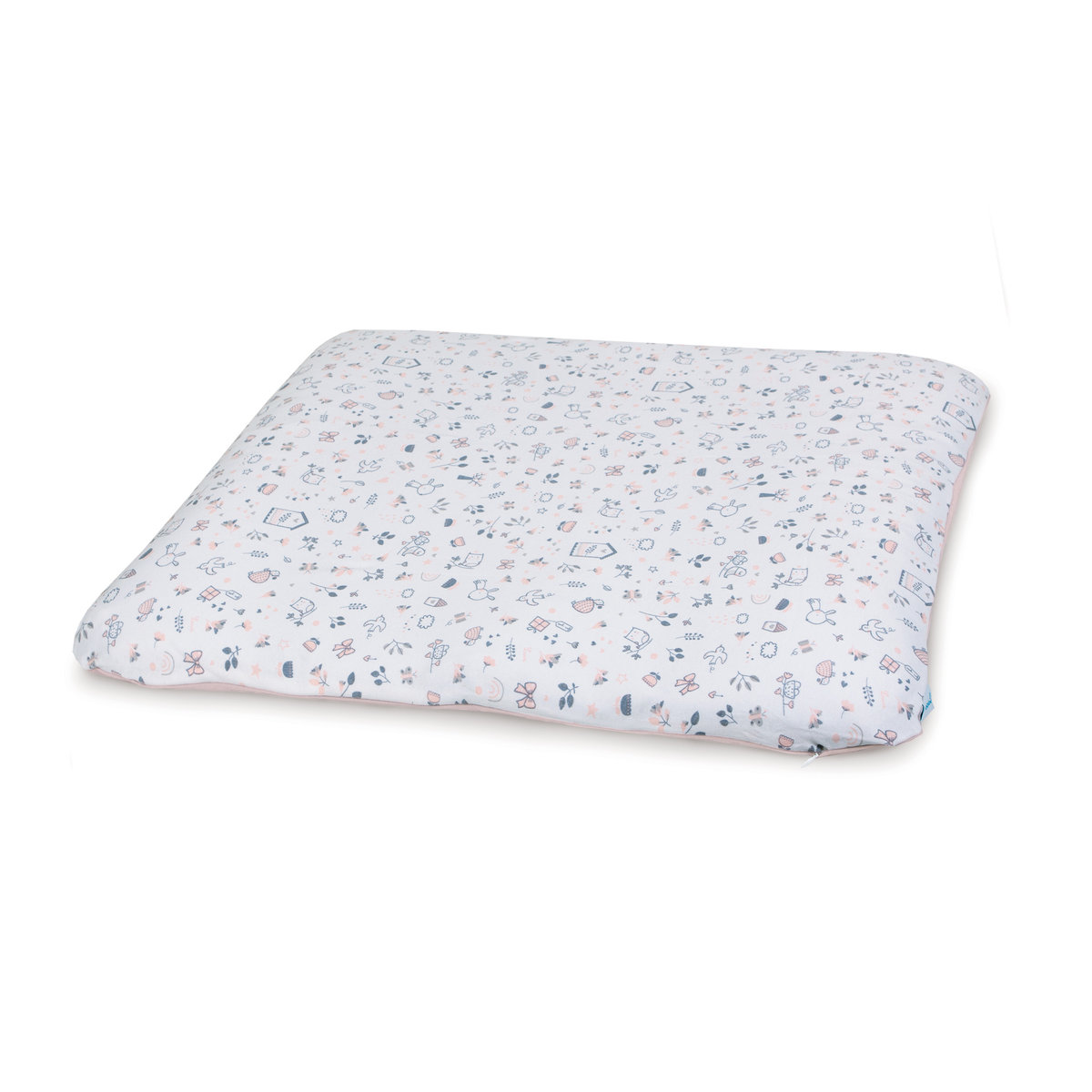 Pokrowiec na przewijak miękki (75x72) 2 szt. Candy Pink, Bird World + Light grey, Bird World