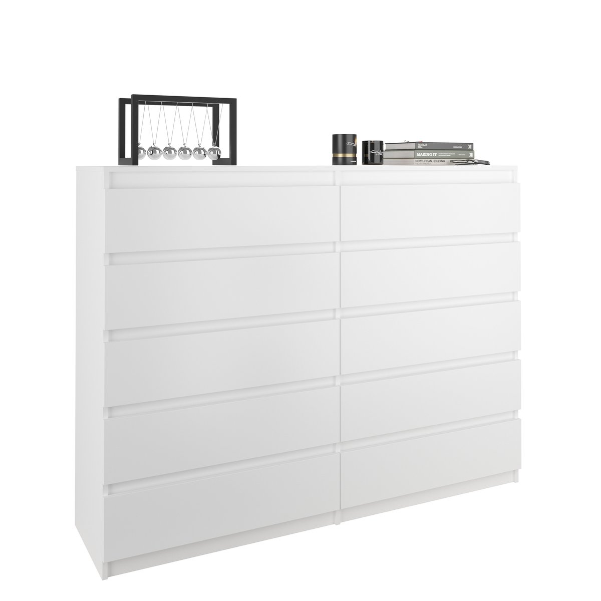 Komoda Mobene Modern 140 X 40 X 120Cm Biały