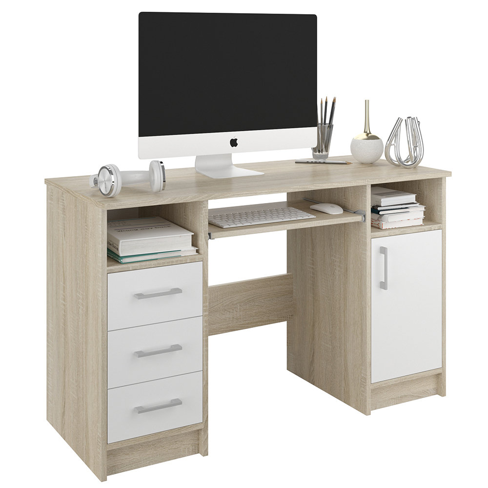 Biurko Komputerowe Stolik 120Cm Duże N-11 SONOMA MIX