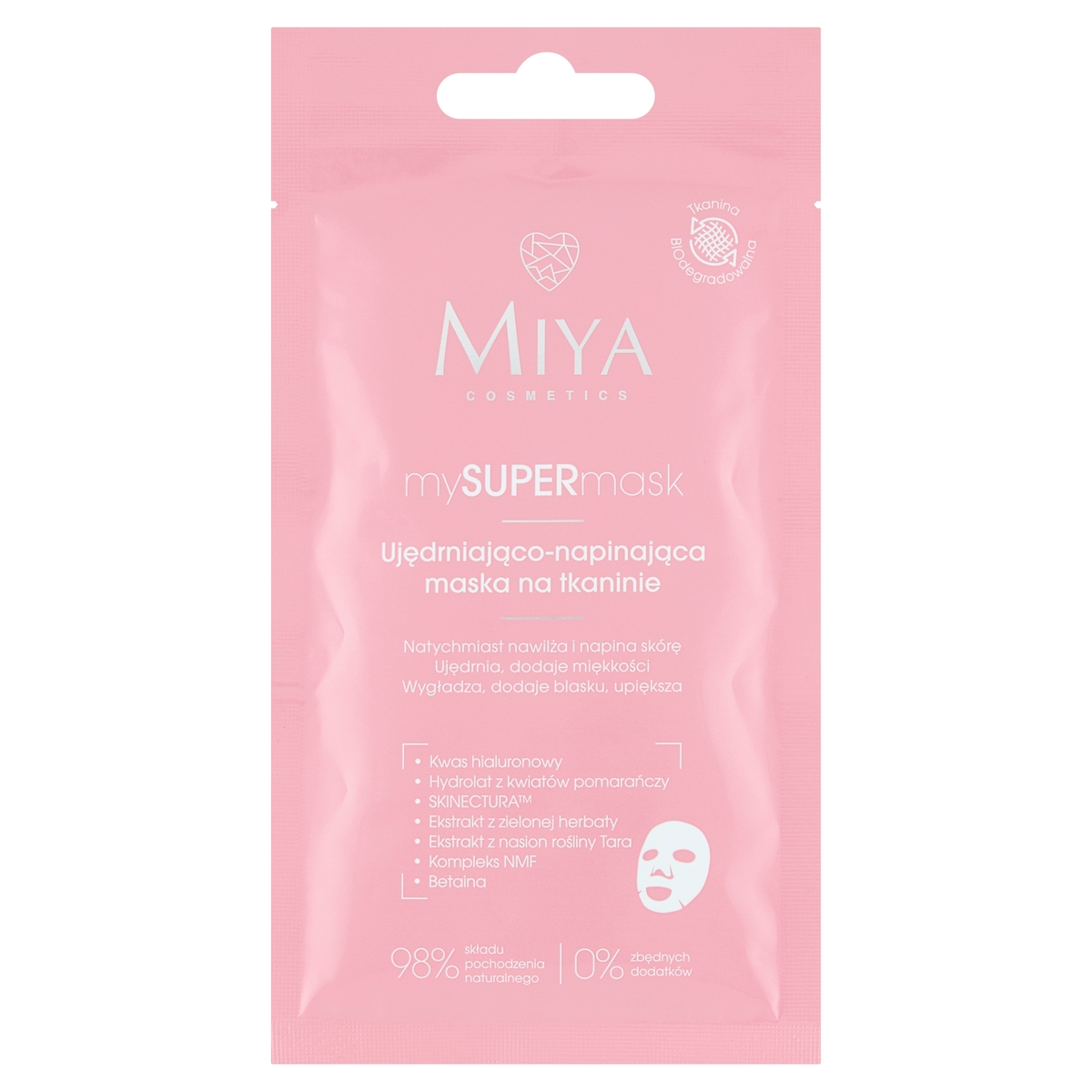 Miya Cosmetics Miya mySUPERmask - Ujędrniająco-napinająca maska na tkaninie 1szt (maski)