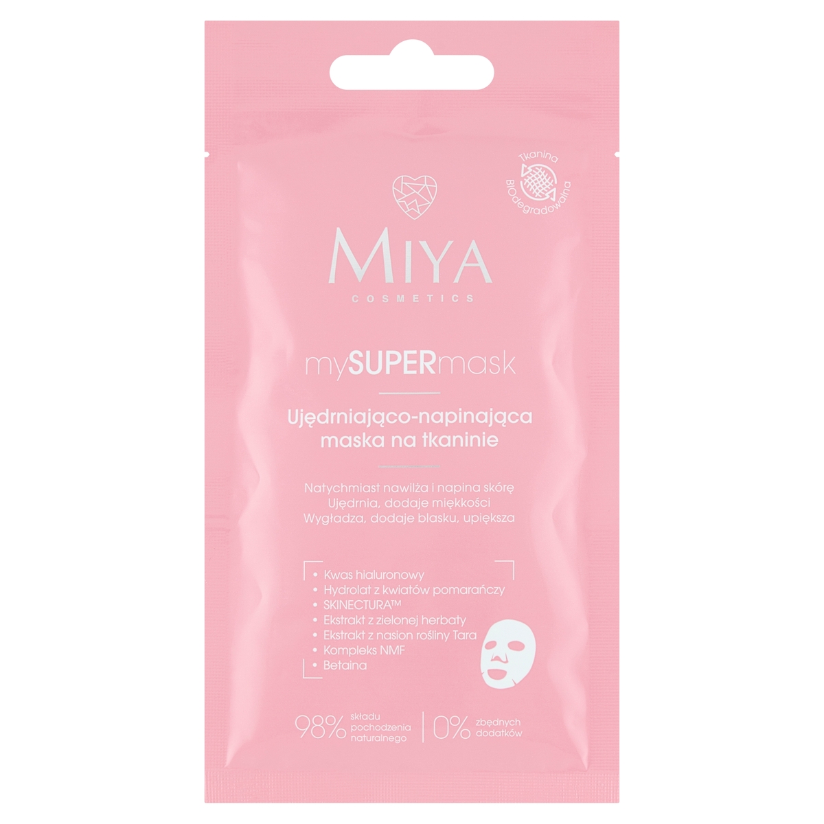 Miya Cosmetics Miya mySUPERmask - Ujędrniająco-napinająca maska na tkaninie 1szt (maski)