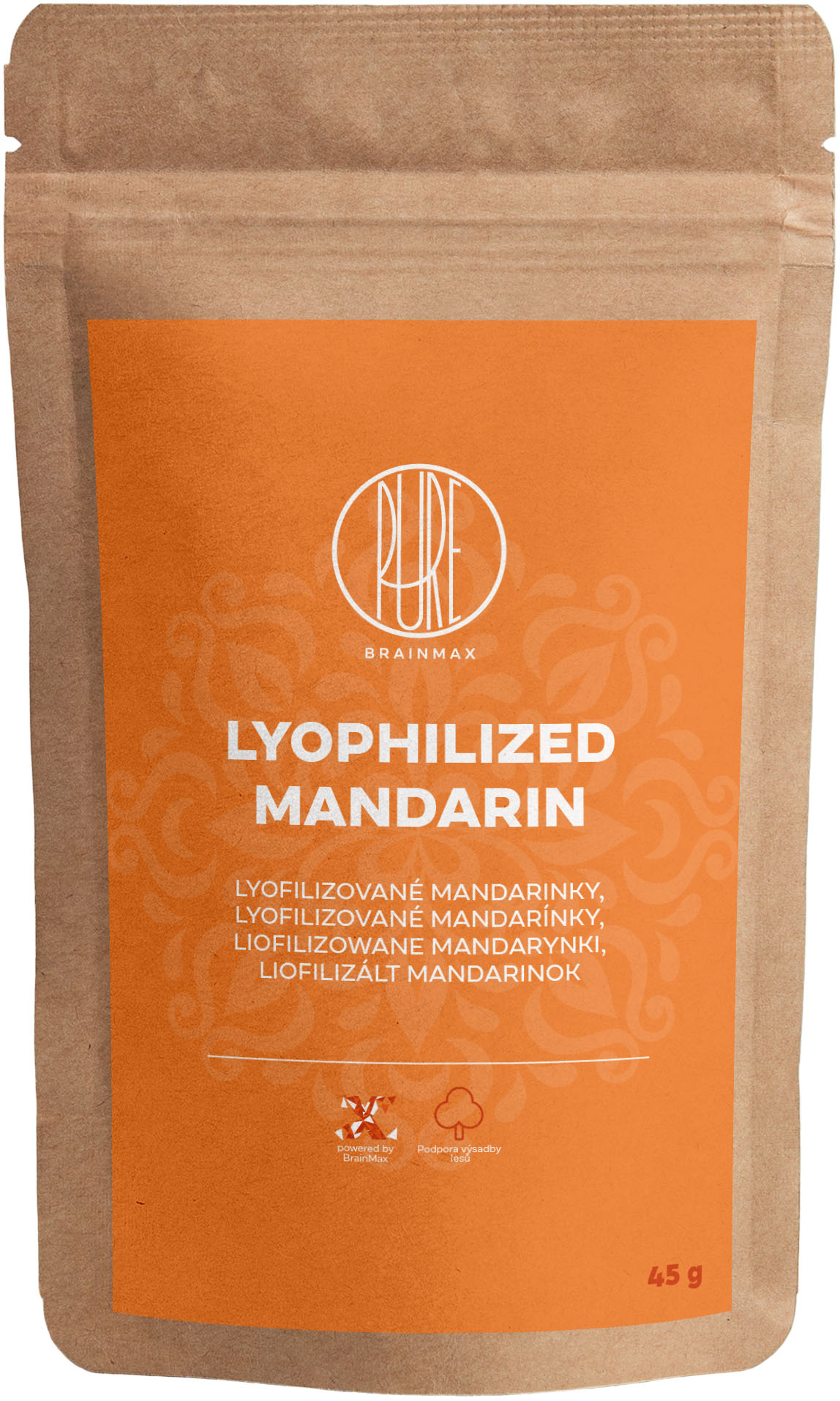 BrainMax Pure Liofilizowane mandarynki, 45 g