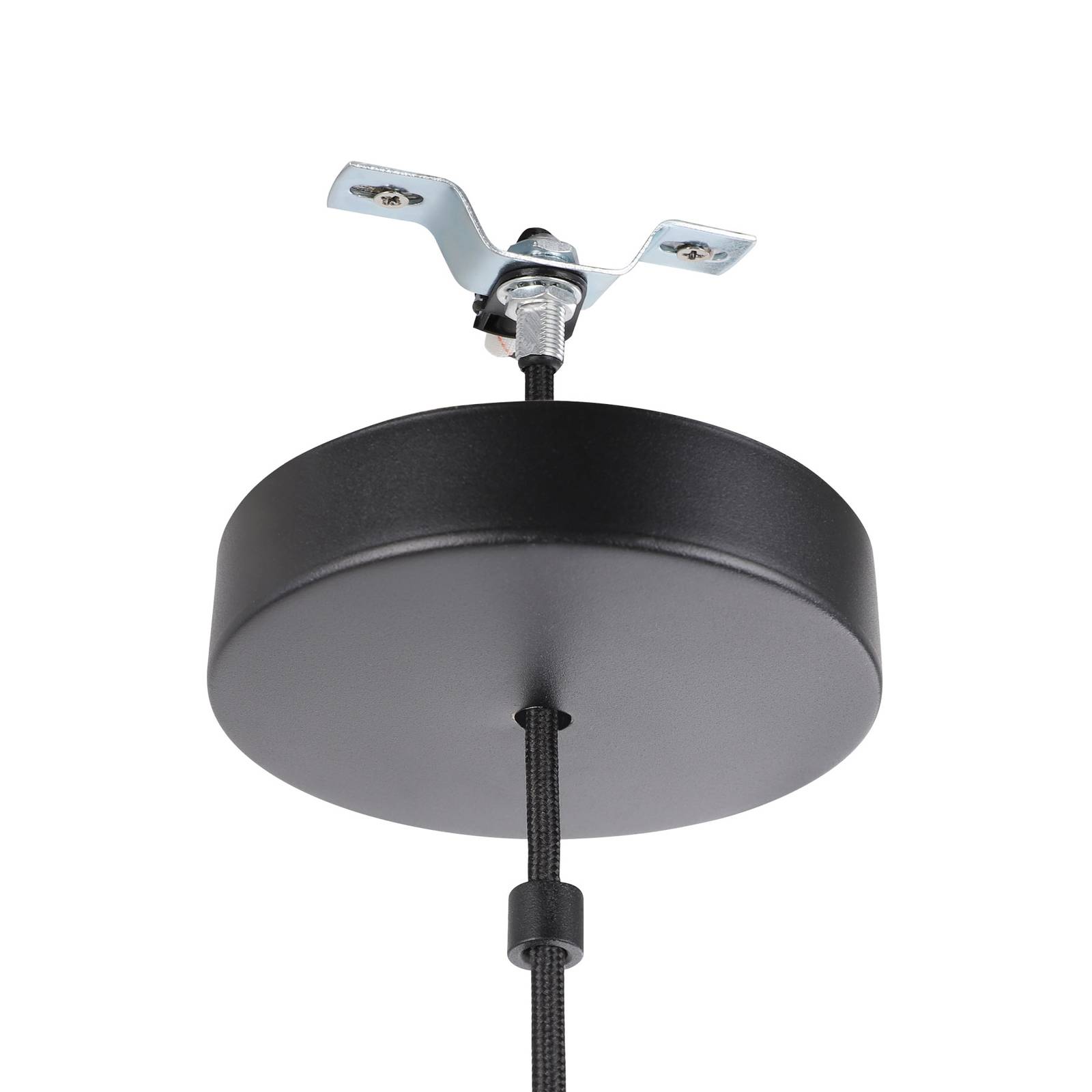 Żyrandol Haxey z kloszem z bambusa, Ø 50 cm