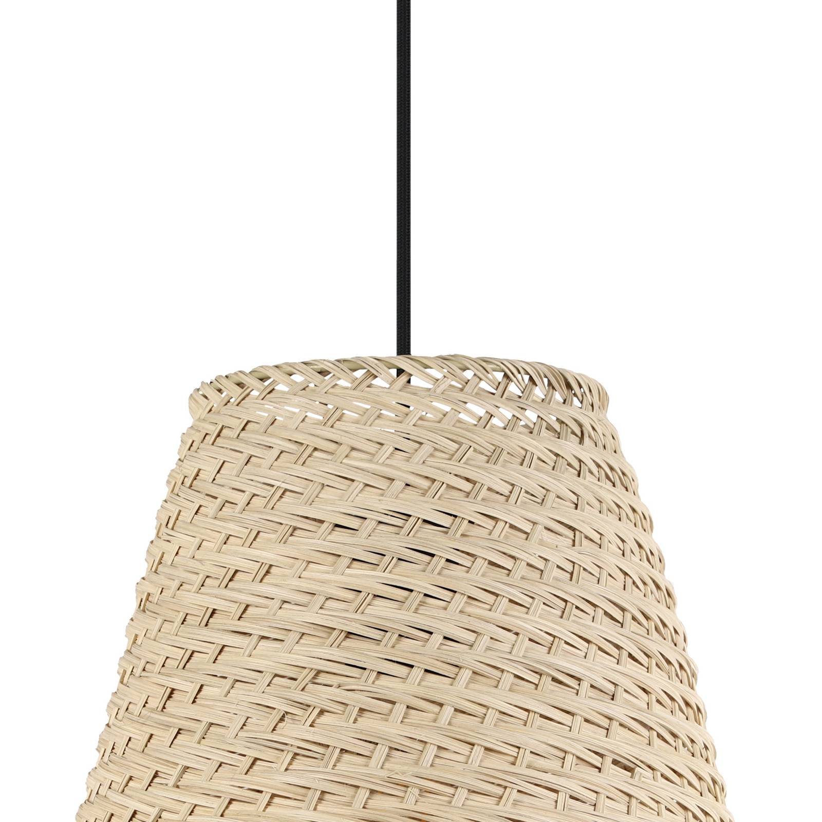 Lampa wisząca Aycliffe z rattanowym kloszem Ø 30cm