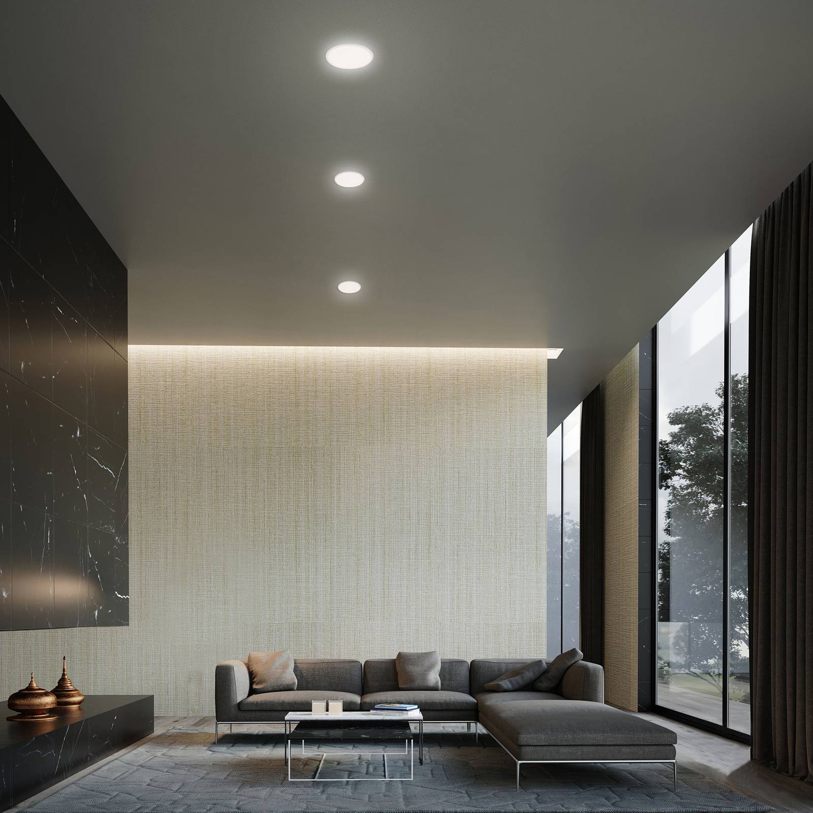 Spot wpuszczany LED Plat, biały, Ø 10 cm, 4 000 K