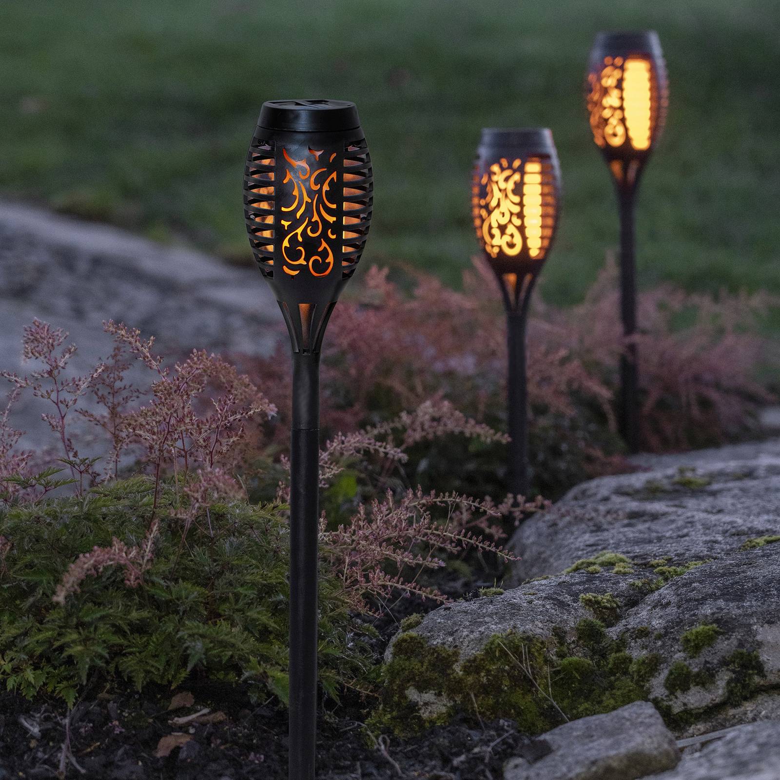 Lampa solarna LED Flame Mini 3 szt.