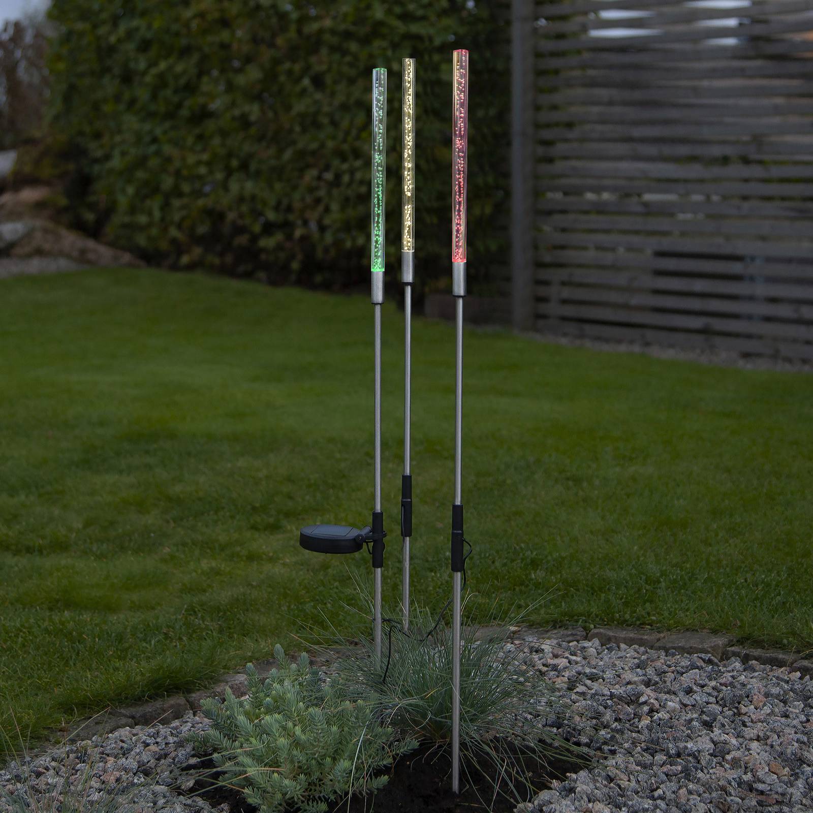 Lampa solarna LED Bubbly zestaw 3 szt. multicolor