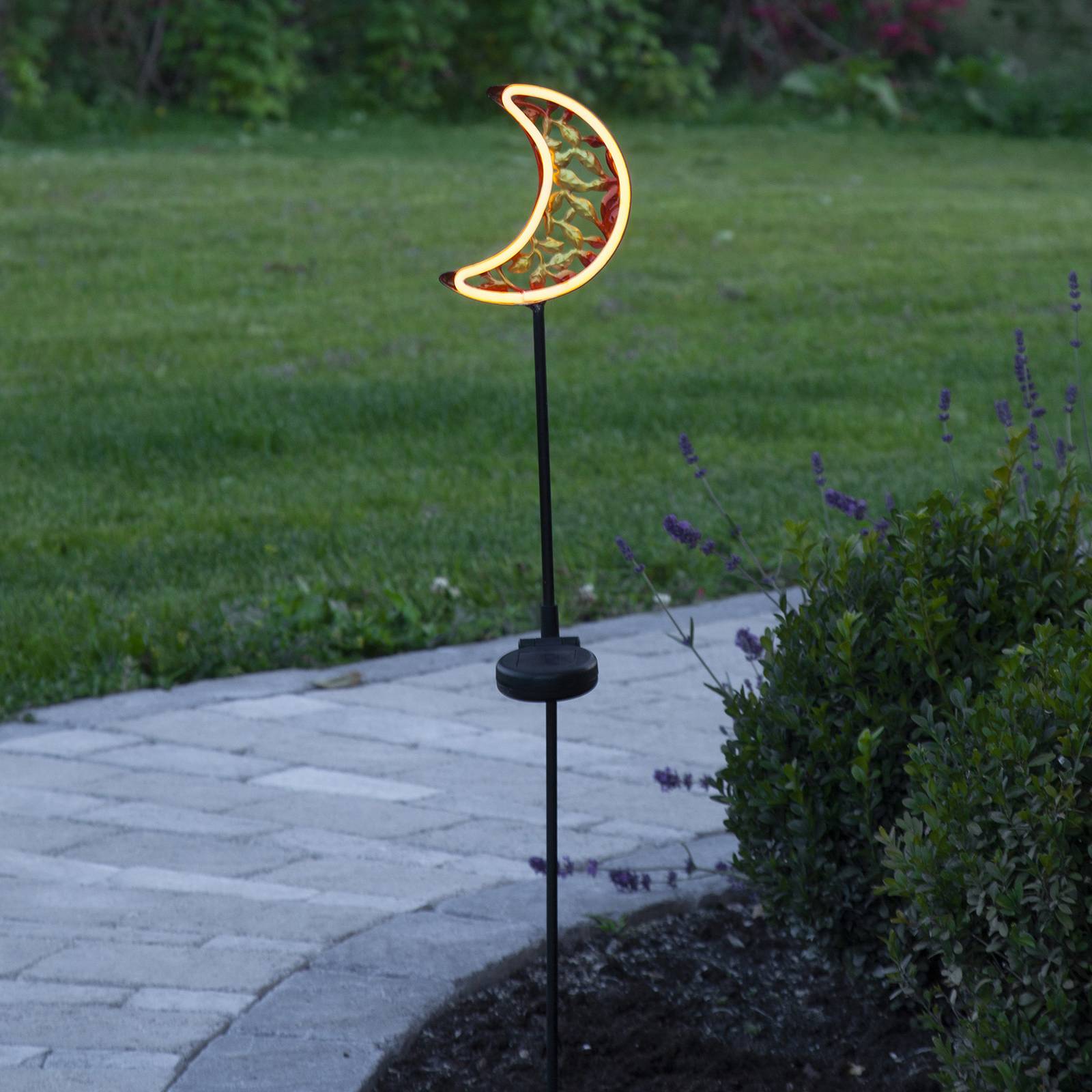 Lampa solarna LED Linny Moon z grotem ziemnym