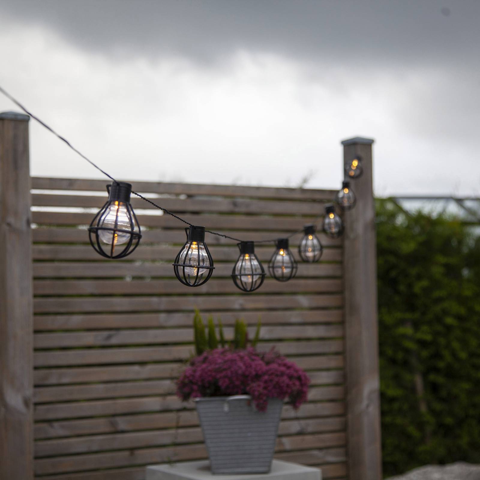 Łańcuch świetlny LED Cage, czarny/przezroczysty