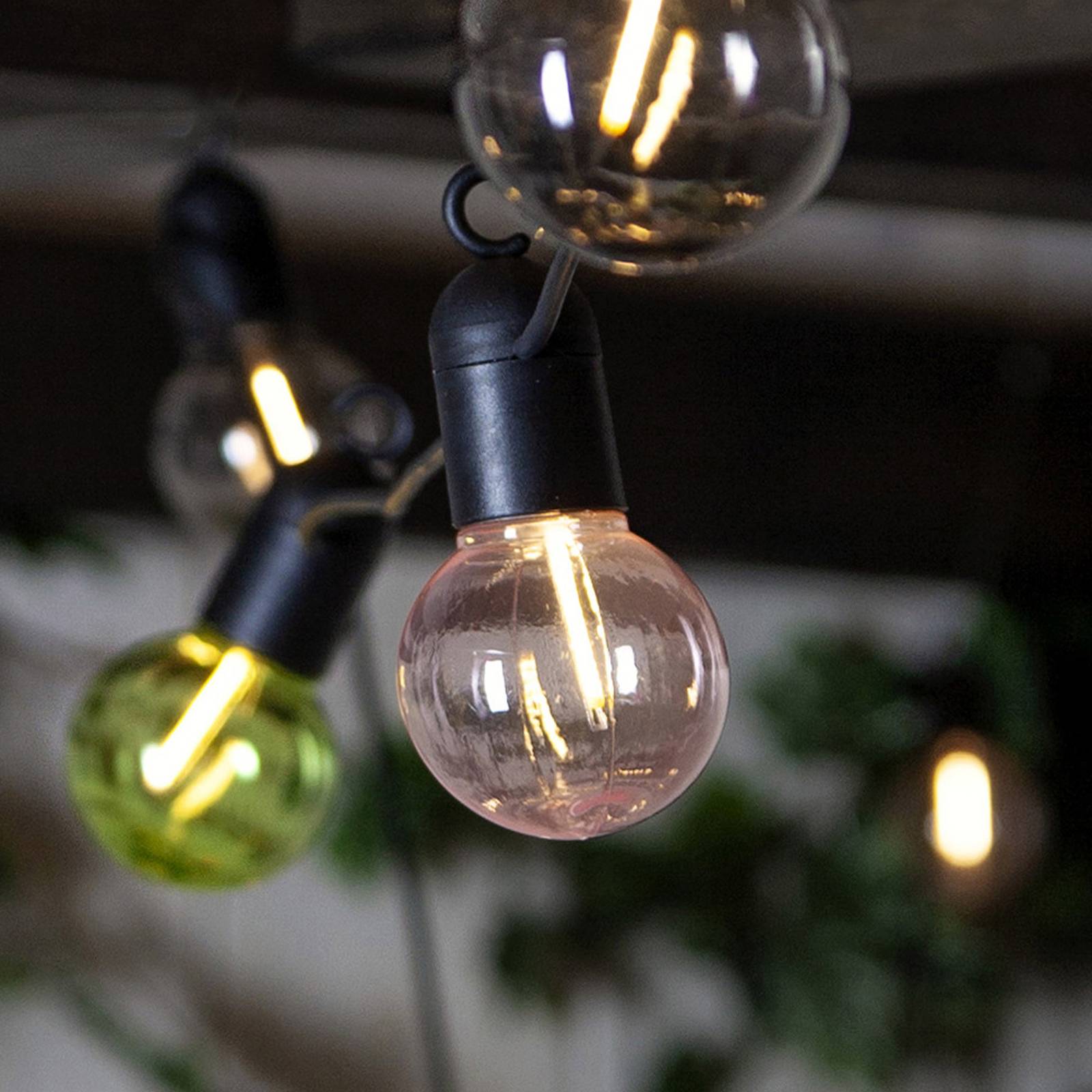 Łańcuch świetlny LED Fiesta, baterie, kolorowy