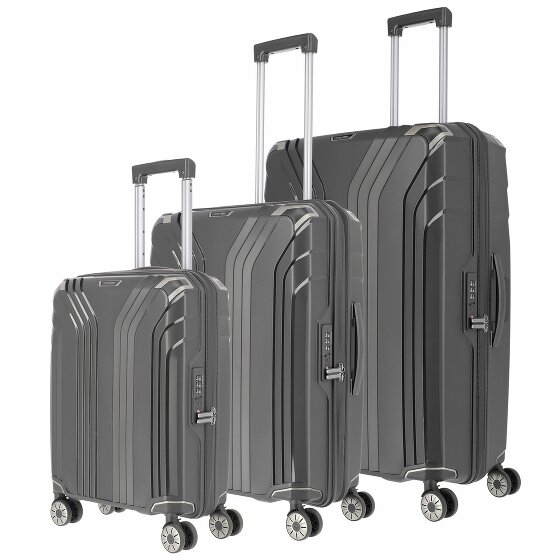 Travelite Elvaa 4 Roll Suitcase Set 3szt. schwarz