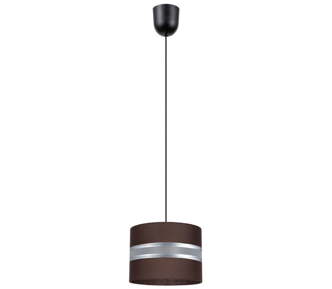 Żyrandol na lince CORAL 1xE27/60W/230V śr. 20 cm brązowy