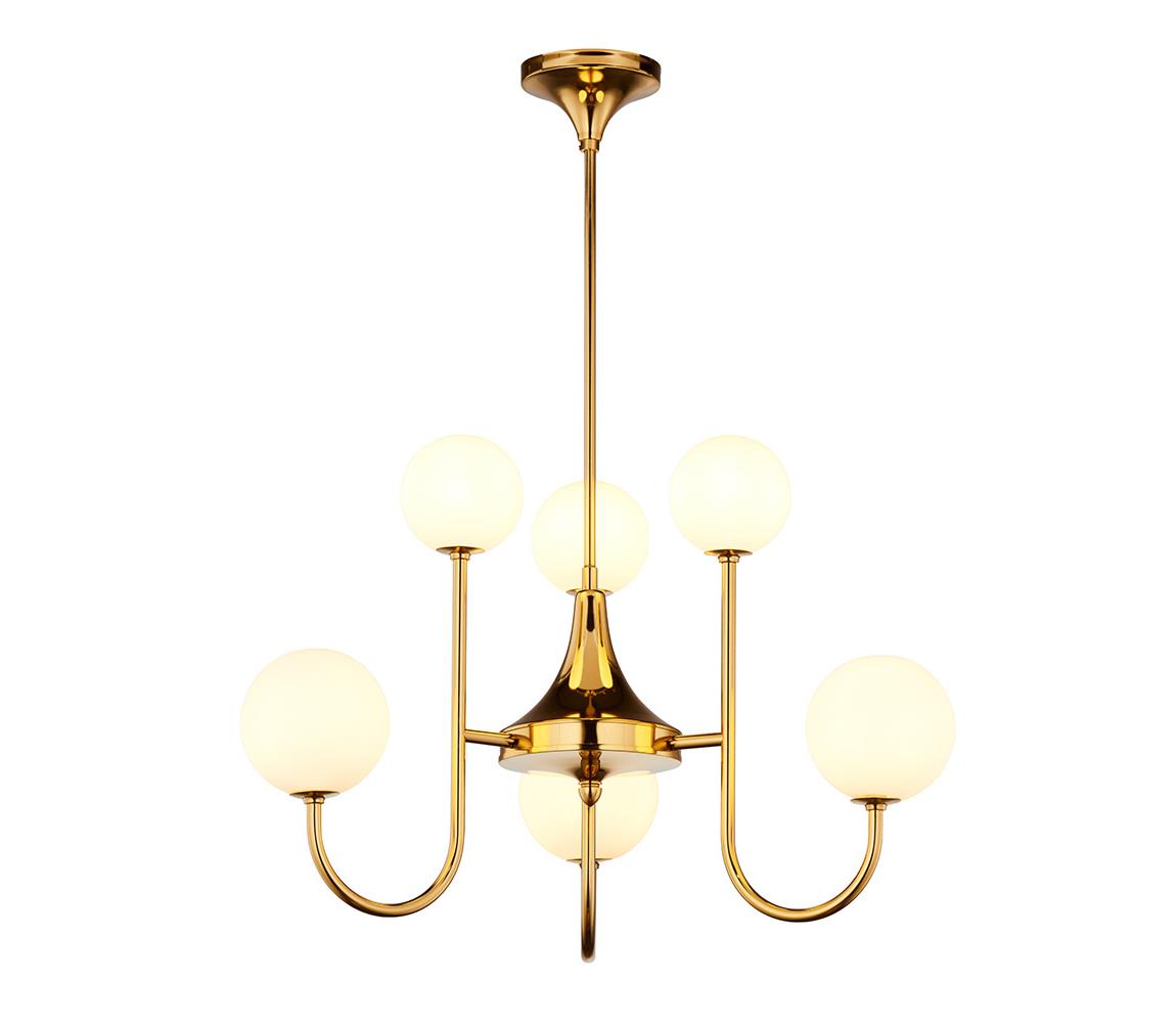 Jupiter 1941 - Żyrandol on a pole SELEN 6xG9/40W/230V mosiądz