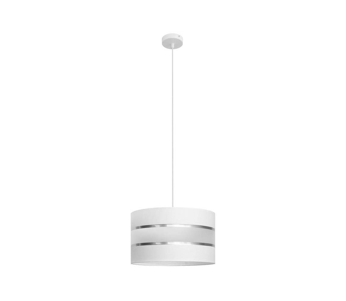 Żyrandol na lince HELEN 1xE27/60W/230V śr. 35 cm biały