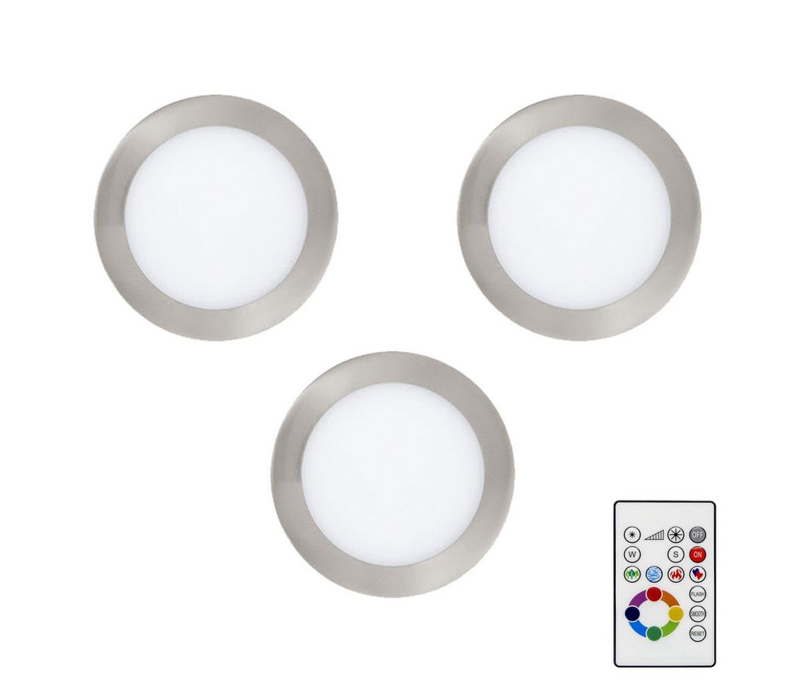 Eglo 78738 - Zestaw 3x LED RGBW Oprawa wpuszczana TINUS 1xLED/4,8W/230V + pilot