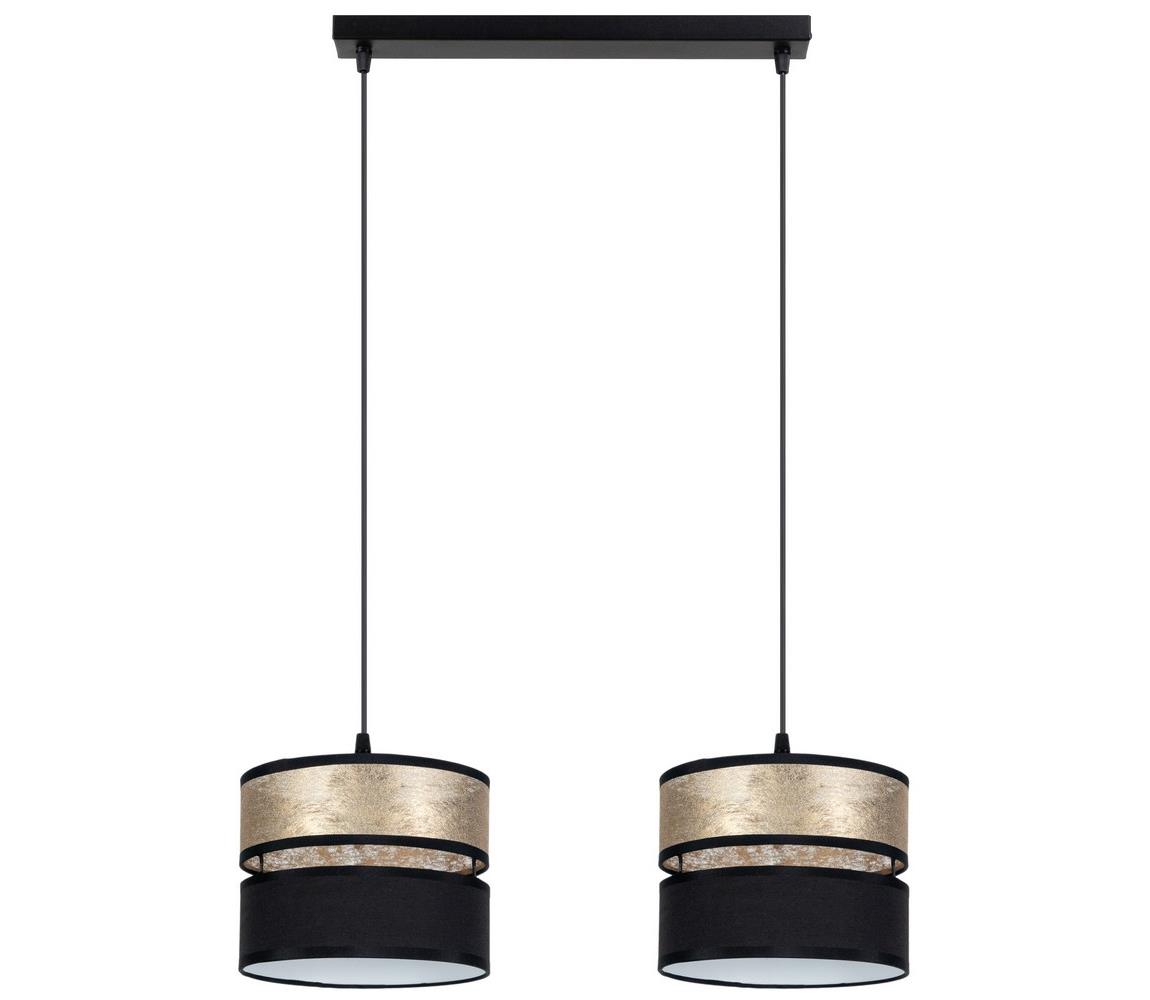 Żyrandol na lince LIMA 2xE27/60W/230V złoty/czarny