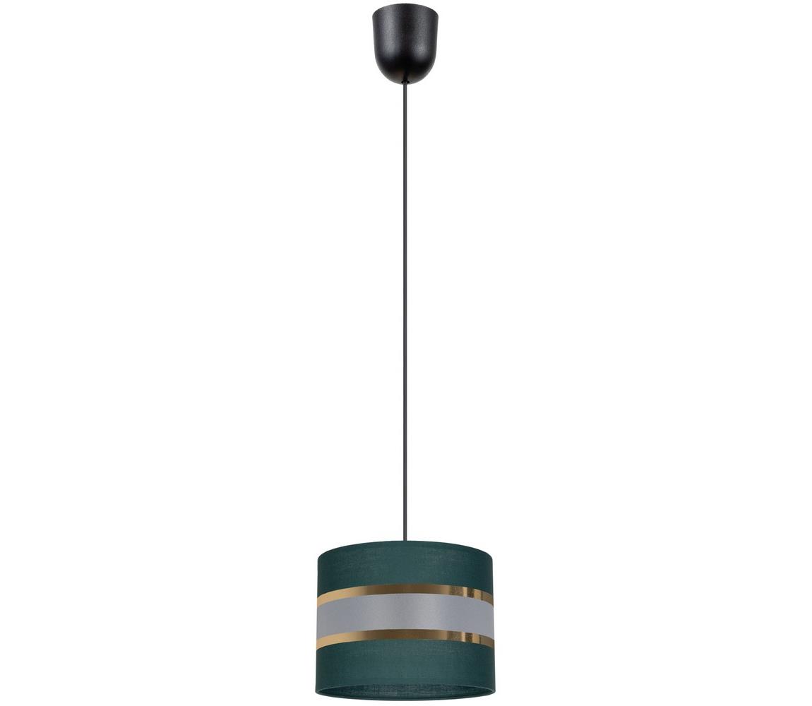 Żyrandol na lince CORAL 1xE27/60W/230V śr. 20 cm zielony
