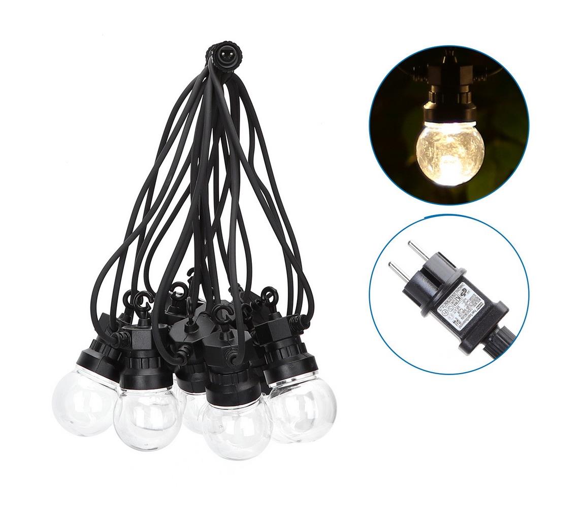 Aigostar - Zewnętrzny łańcuch dekoracyjny LED 10xLED/8m IP44 ciepła biel